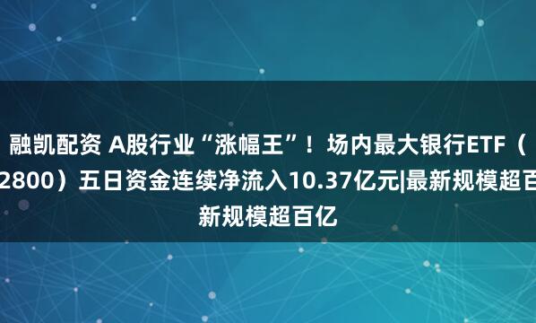 融凯配资 A股行业“涨幅王”！场内最大银行ETF（512800）五日资金连续净流入10.37亿元|最新规模超百亿