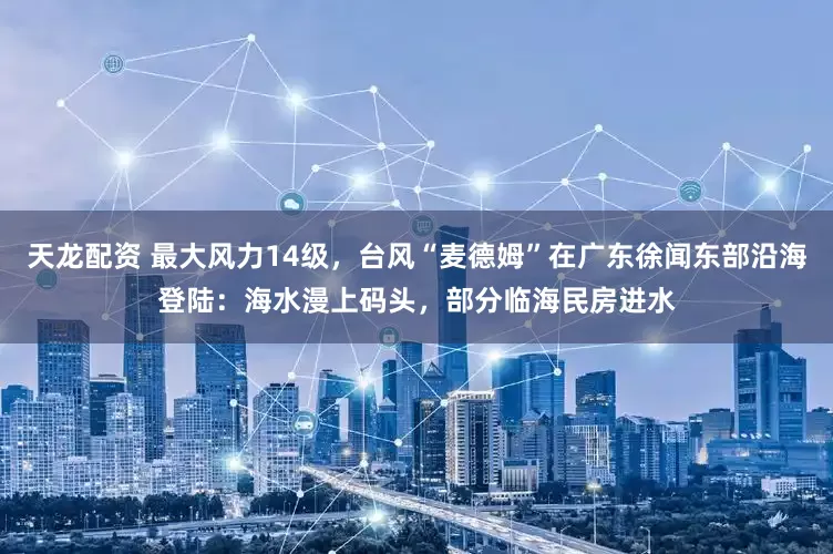 天龙配资 最大风力14级，台风“麦德姆”在广东徐闻东部沿海登陆：海水漫上码头，部分临海民房进水